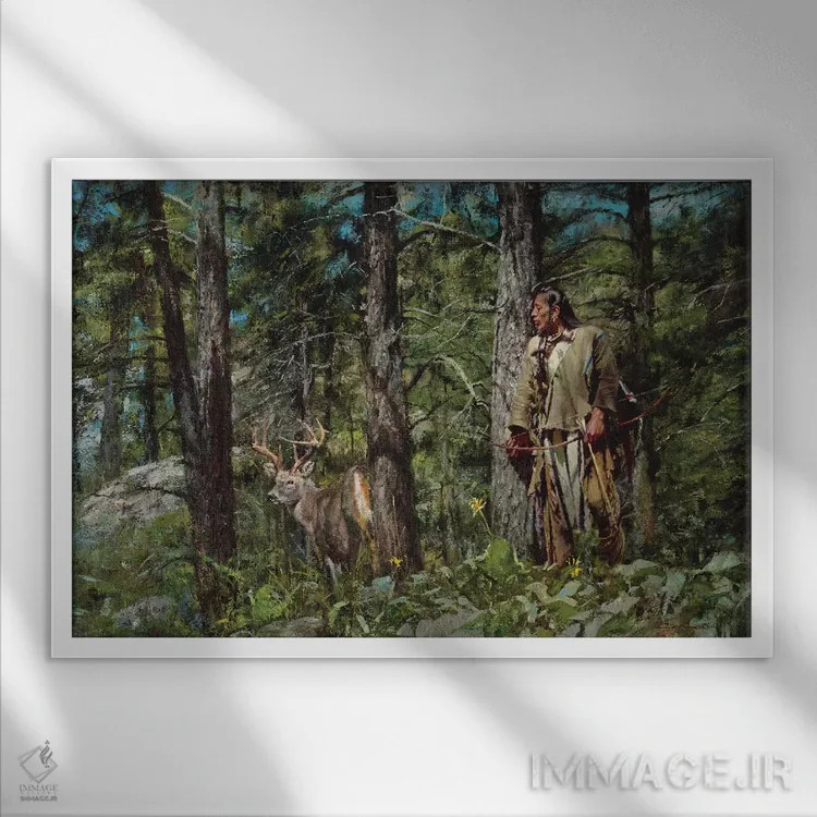 تابلو برداشت محصول تابستانی اثر دیوید ادوارد کوسرا - نمای قابدار سفید