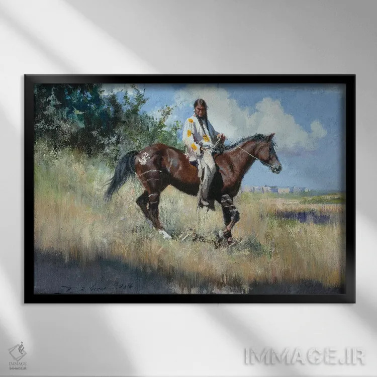 تابلو لبهی سرزمینهای بد (ناحیه بدنلَندز در آمریکا) اثر دیوید ادوارد کوسرا - نمای قابدار مشکی