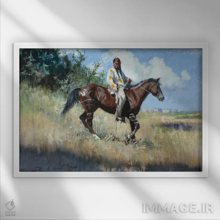 تابلو لبهی سرزمینهای بد (ناحیه بدنلَندز در آمریکا) اثر دیوید ادوارد کوسرا - نمای قابدار سفید