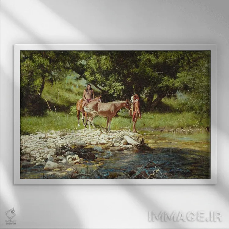 تابلو نوارهای رنگی اثر دیوید ادوارد کوسرا - نمای قابدار سفید