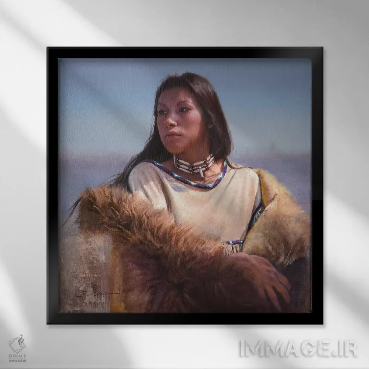 تابلو خنکای تابستان اثر دیوید ادوارد کوسرا - نمای قابدار مشکی