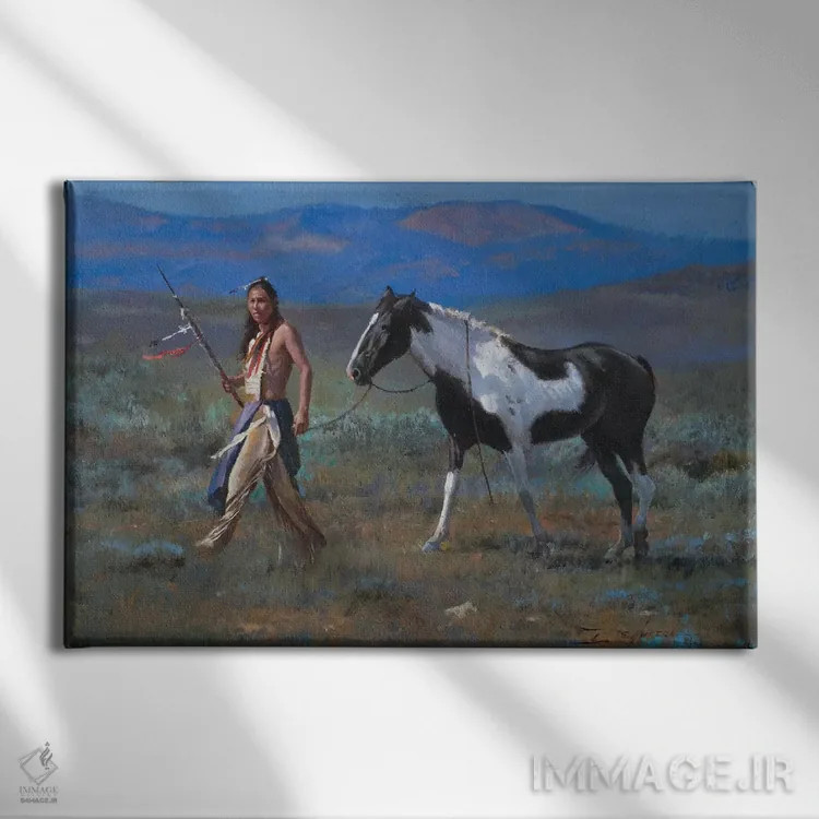 تابلو روی رنگ راه رفتن (کنایه) اثر دیوید ادوارد کوسرا - نمای روبهرو روی دیوار