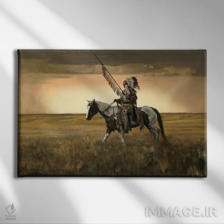 تابلو سواری در غروب اثر دیوید ادوارد کوسرا - نمای روبهرو روی دیوار