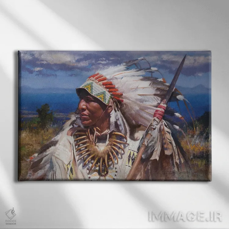 تابلو نیزه و تشریفات اثر دیوید ادوارد کوسرا - نمای روبهرو روی دیوار