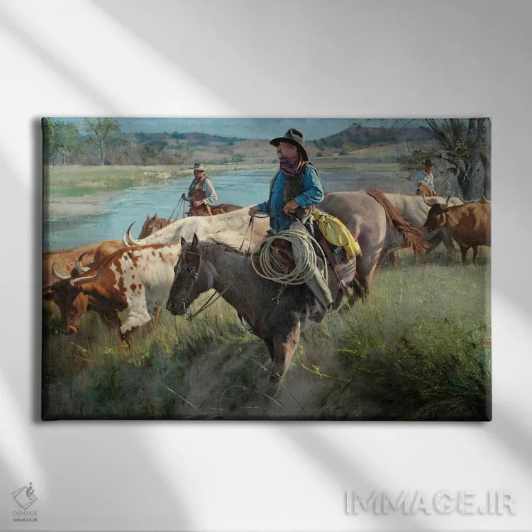 تابلو کسبوکار طبق معمول اثر دیوید ادوارد کوسرا - نمای روبهرو روی دیوار