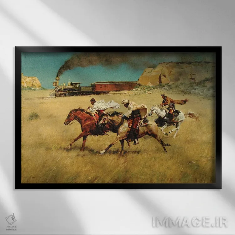 تابلو زاویه تعقیب اثر دیوید ادوارد کوسرا - نمای قابدار مشکی