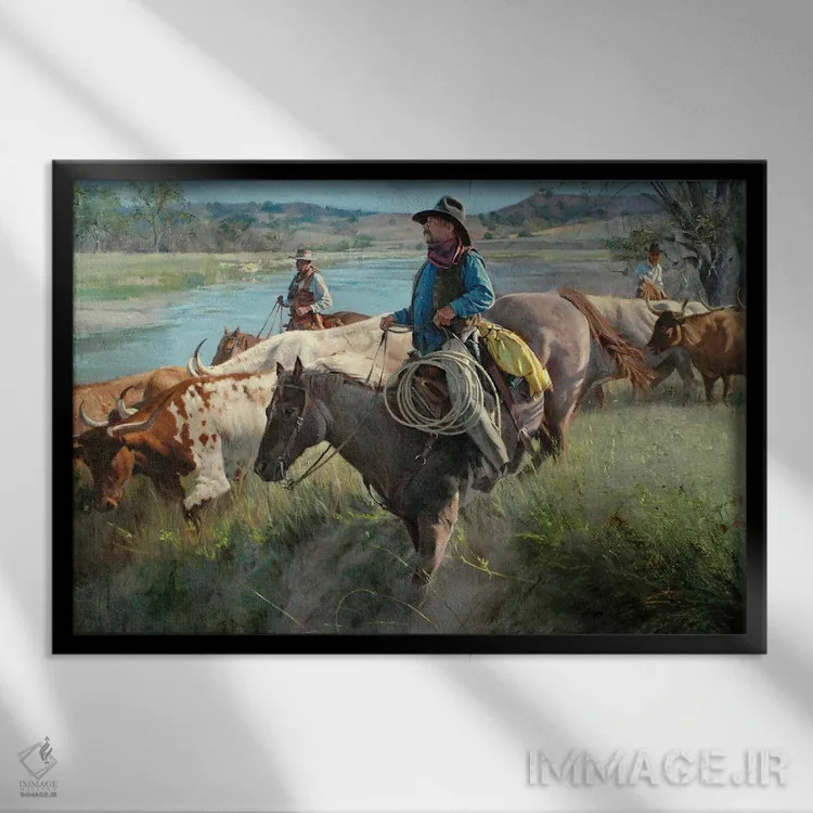 تابلو کسبوکار طبق معمول اثر دیوید ادوارد کوسرا - نمای قابدار مشکی