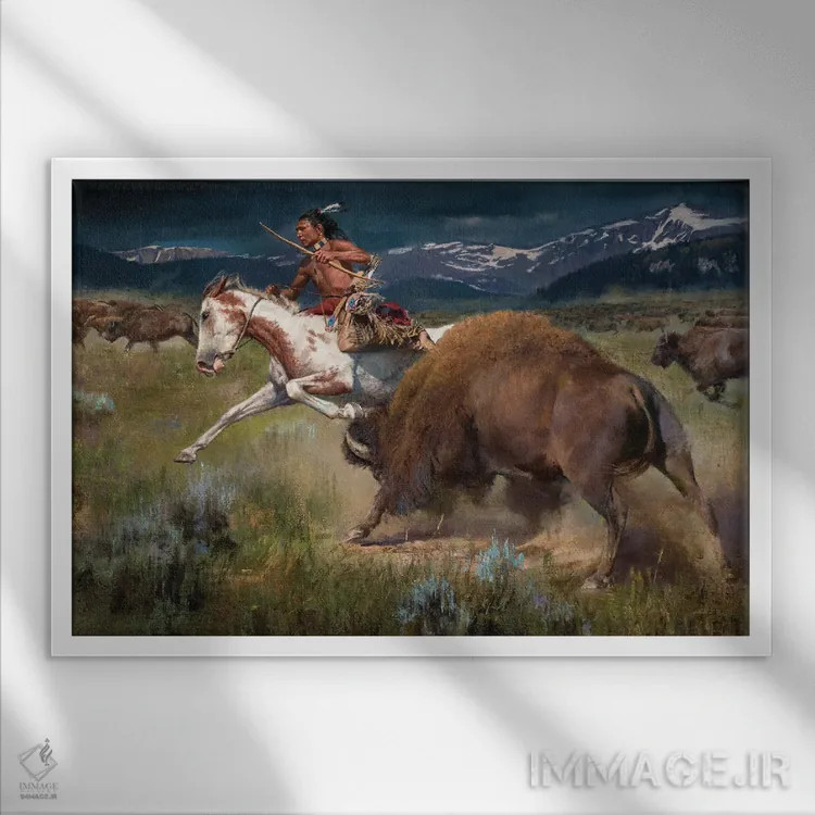 تابلو سمت کور (زاویه دید محدود) اثر دیوید ادوارد کوسرا - نمای قابدار سفید