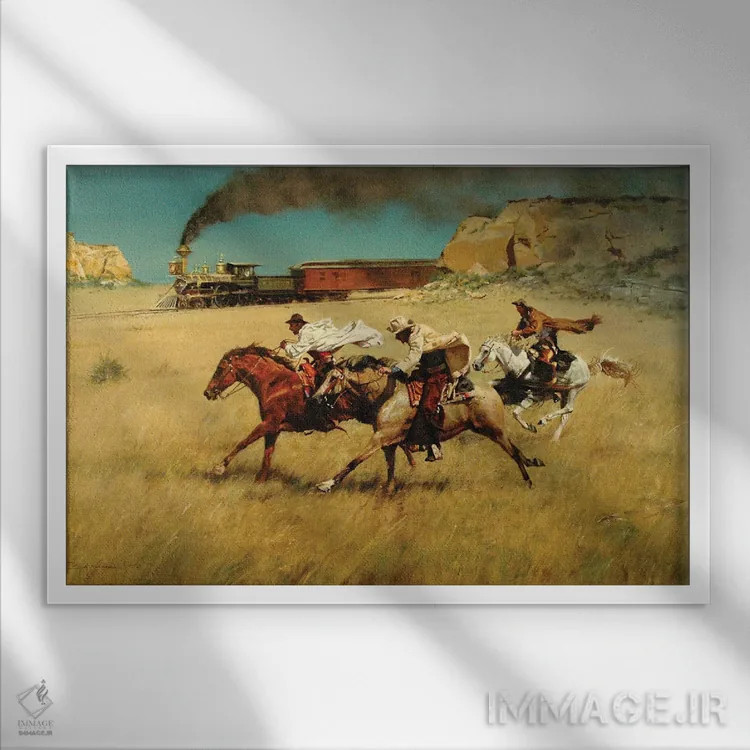 تابلو زاویه تعقیب اثر دیوید ادوارد کوسرا - نمای قابدار سفید