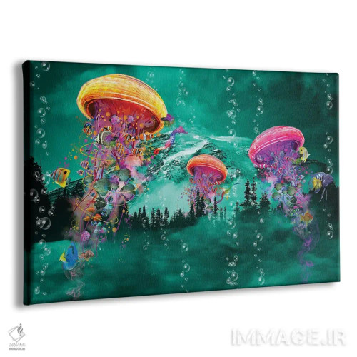 تابلو عروس دریایی برقی در مقابل کوه اثر دیوید لوبلاو - نمای پرسپکتیو محصول