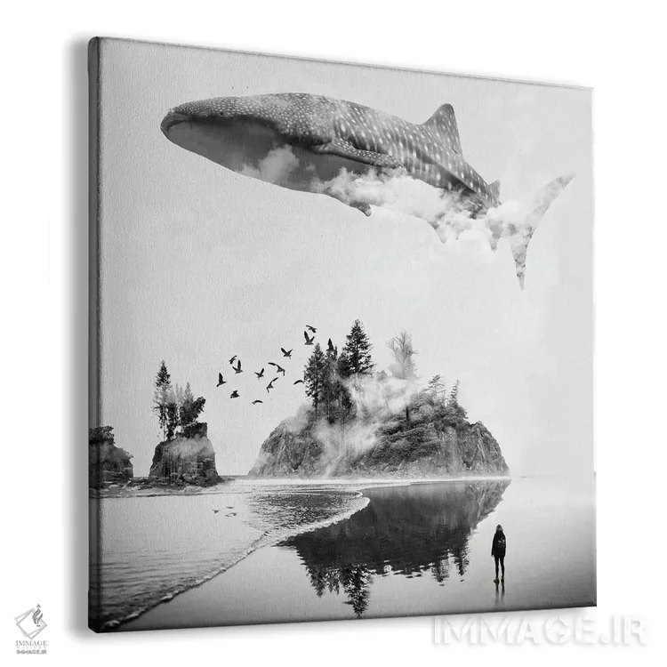 تابلو جزیره کوسهنهنگ اثر دیوید لوبلاو - نمای پرسپکتیو محصول