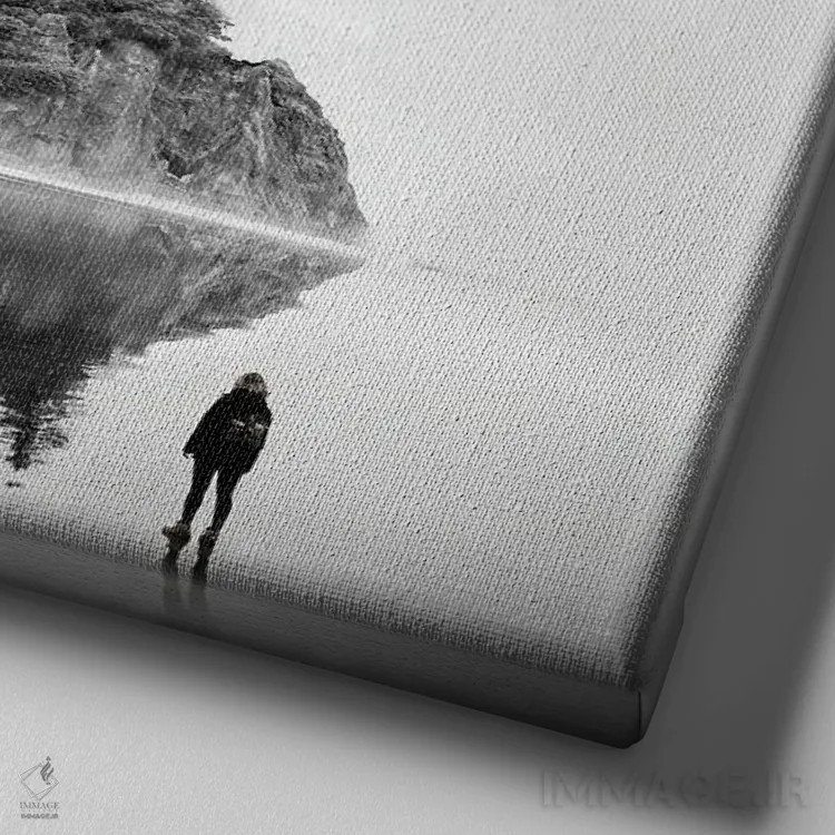 تابلو جزیره کوسهنهنگ اثر دیوید لوبلاو - نمای نزدیک بافت بوم