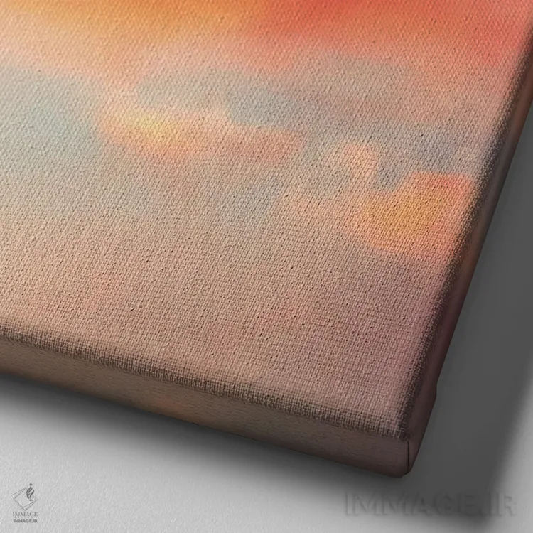 تابلو کشیدن به دور زحل اثر دیوید لوبلاو - نمای نزدیک بافت بوم