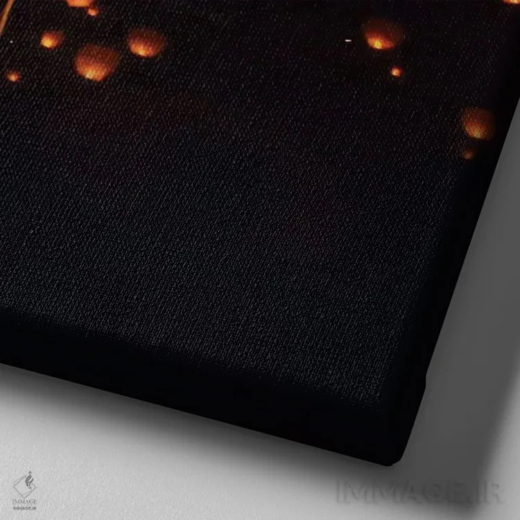 تابلو عروس دریایی که از شعلهها برمیخیزد اثر دیوید لوبلاو - نمای نزدیک بافت بوم