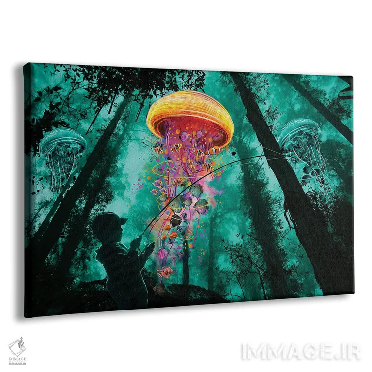 تابلو ماهیگیری با عروس دریایی اثر دیوید لوبلاو - نمای پرسپکتیو محصول