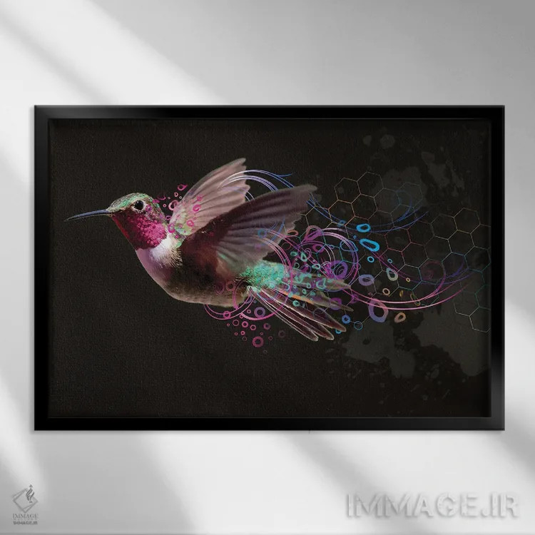 تابلو زیر لب زمزمه کردن اثر دیوید لوبلاو - نمای قابدار مشکی