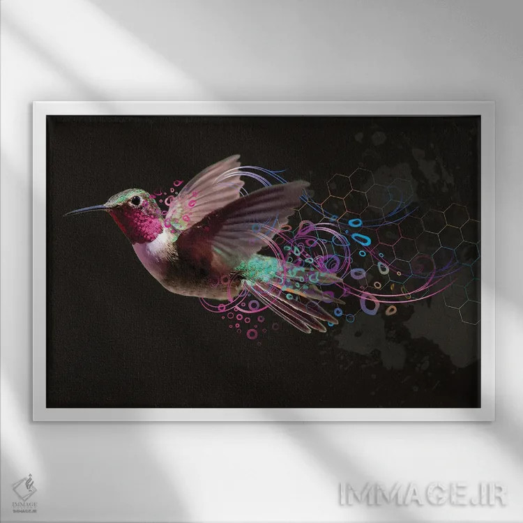 تابلو زیر لب زمزمه کردن اثر دیوید لوبلاو - نمای قابدار سفید