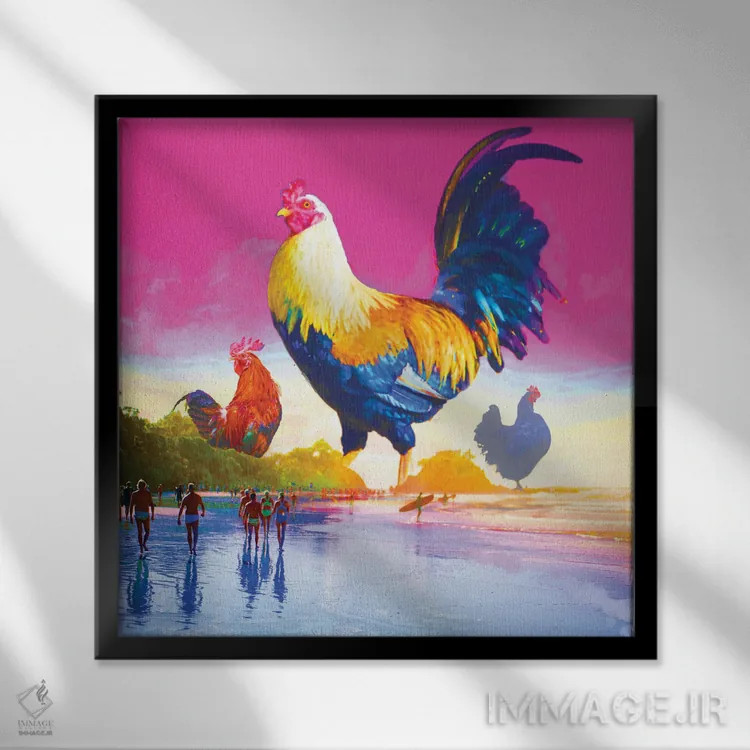 تابلو همپرها اثر دیوید لوبلاو - نمای قابدار مشکی