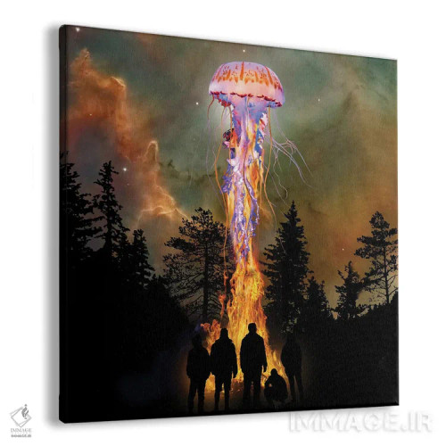 تابلو عروس دریایی بیرون آمده از شعلهها اثر دیوید لوبلاو - نمای پرسپکتیو محصول