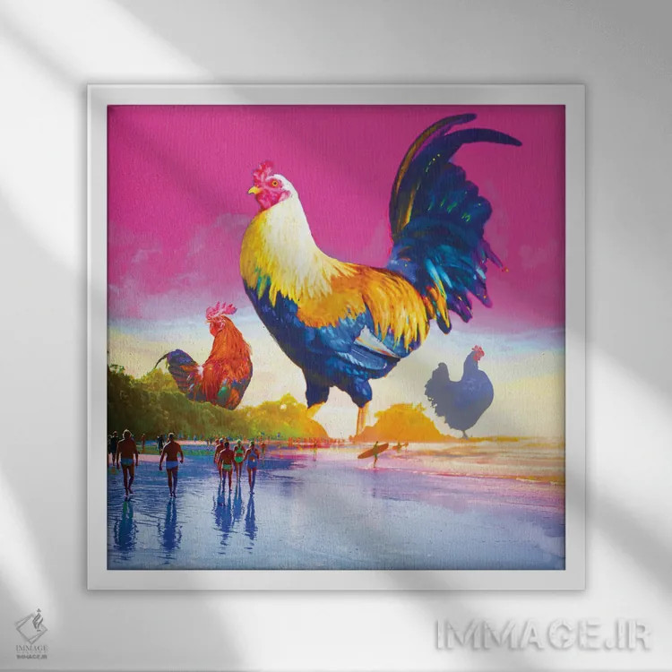 تابلو همپرها اثر دیوید لوبلاو - نمای قابدار سفید