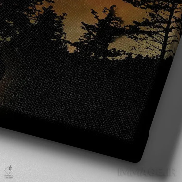 تابلو عروس دریایی بیرون آمده از شعلهها اثر دیوید لوبلاو - نمای نزدیک بافت بوم