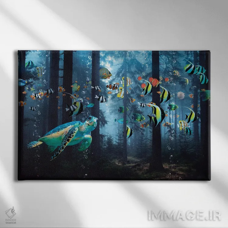 تابلو جنگل استوایی اثر دیوید لوبلاو - نمای روبهرو روی دیوار