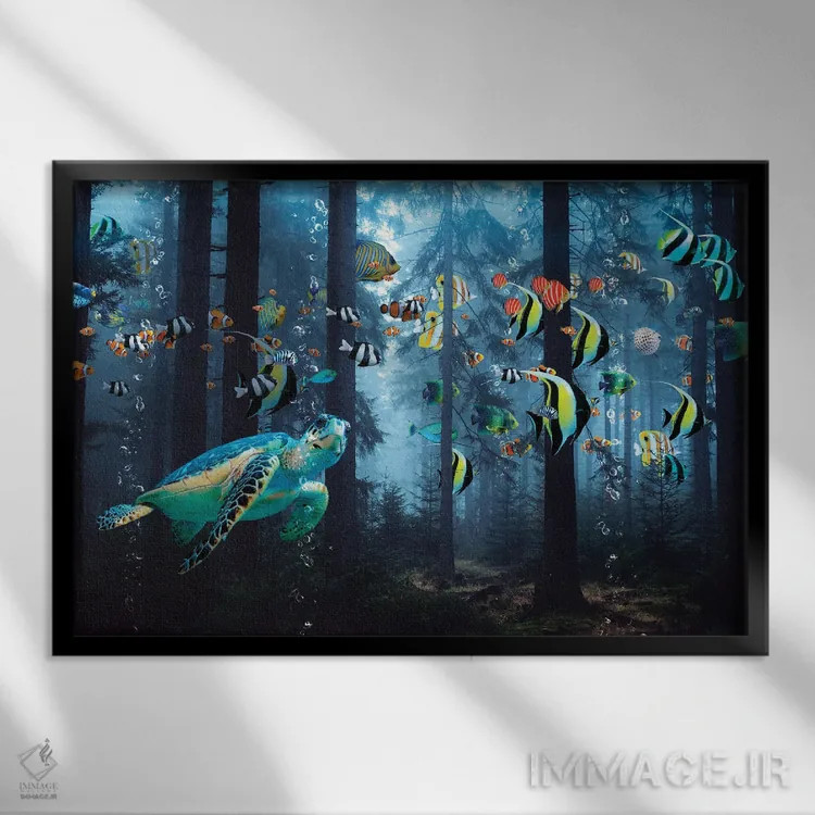 تابلو جنگل استوایی اثر دیوید لوبلاو - نمای قابدار مشکی