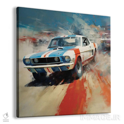 تابلو موستانگ مسابقهای اثر دیوید لوبلاو - نمای پرسپکتیو محصول