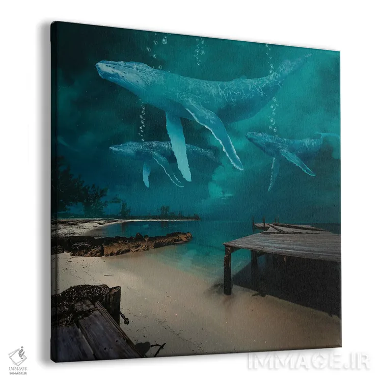 تابلو نهنگ شبح در شب اثر دیوید لوبلاو - نمای پرسپکتیو محصول