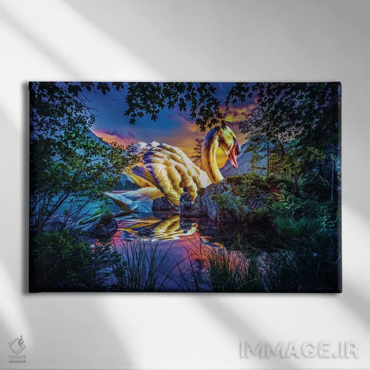 تابلو قوی غولآسا در غروب اثر دیوید لوبلاو - نمای روبهرو روی دیوار