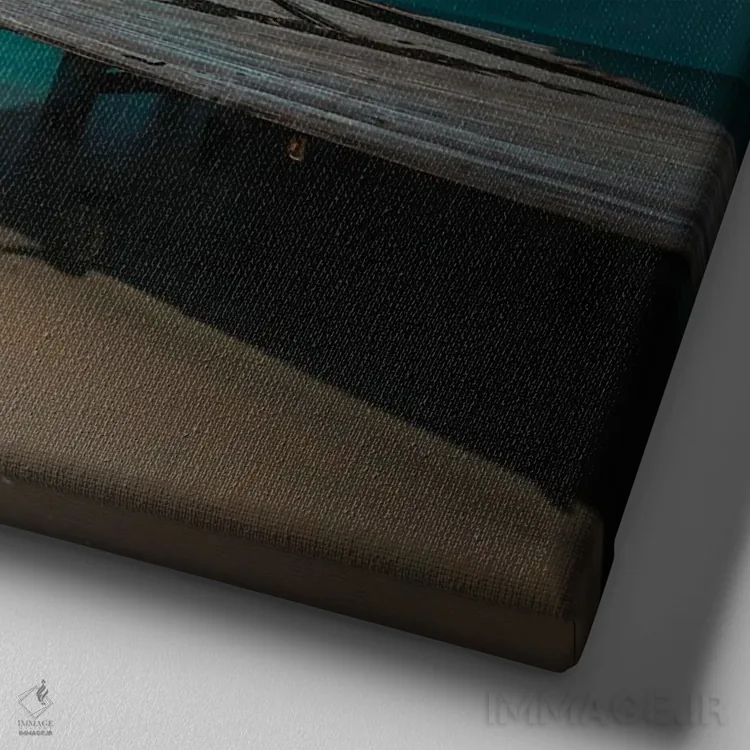 تابلو نهنگ شبح در شب اثر دیوید لوبلاو - نمای نزدیک بافت بوم