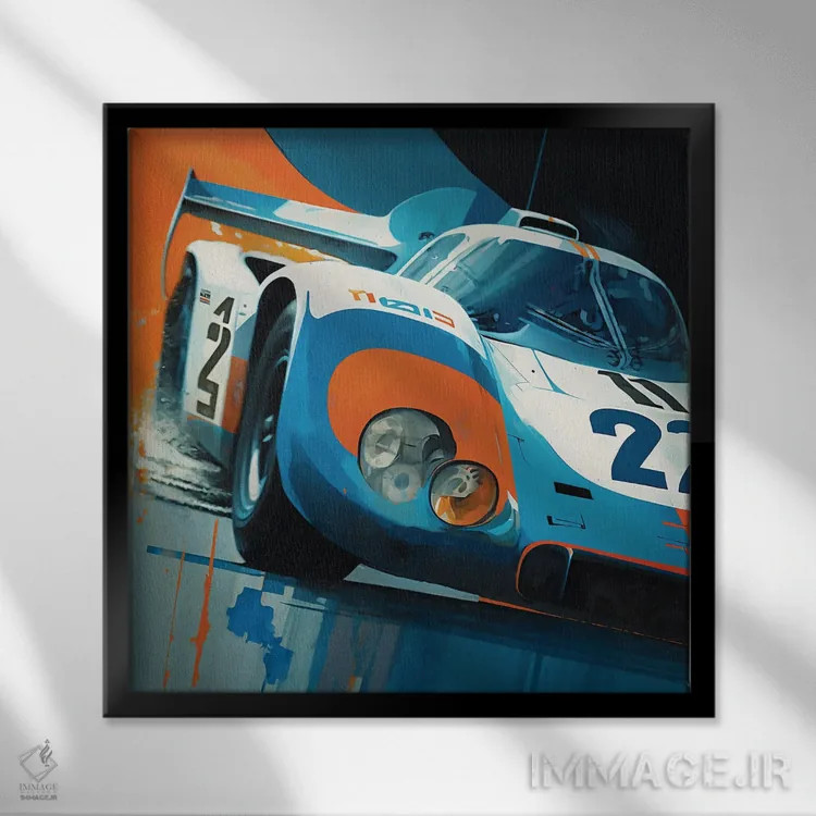 تابلو مسابقهدهندهٔ لمان اثر دیوید لوبلاو - نمای قابدار مشکی