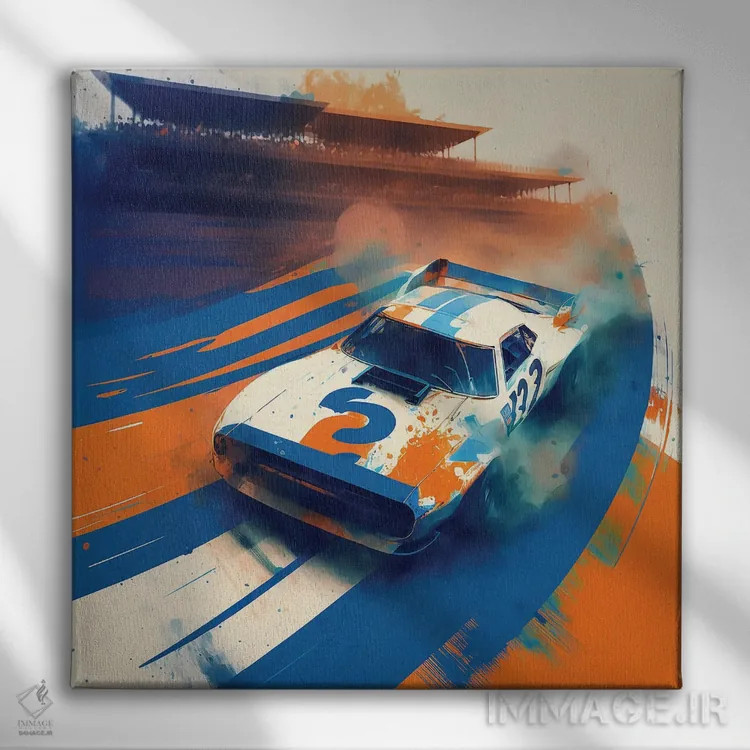 تابلو مسابقه به سبک رترو (قدیمی) اثر دیوید لوبلاو - نمای روبهرو روی دیوار