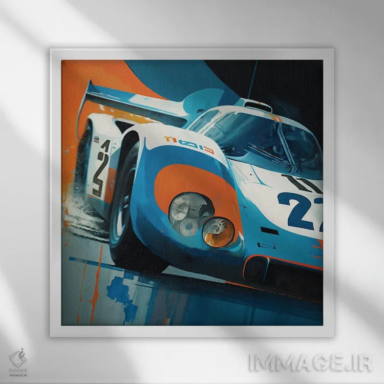 تابلو مسابقهدهندهٔ لمان اثر دیوید لوبلاو - نمای قابدار سفید