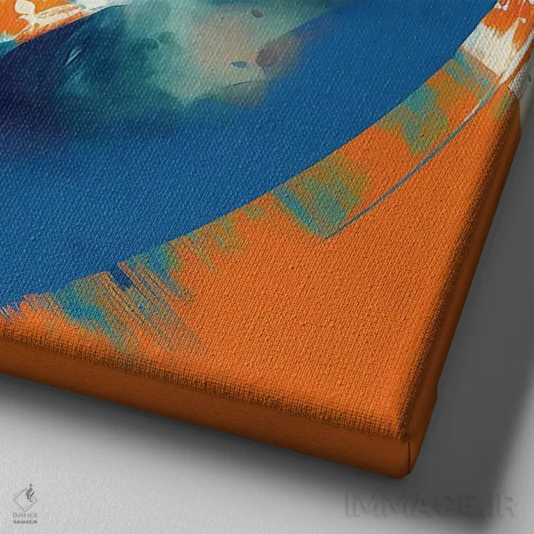 تابلو مسابقه به سبک رترو (قدیمی) اثر دیوید لوبلاو - نمای نزدیک بافت بوم