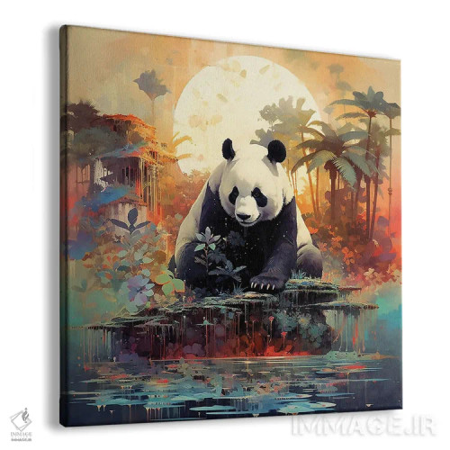 تابلو طلوع خورشید پاندا اثر دیوید لوبلاو - نمای پرسپکتیو محصول