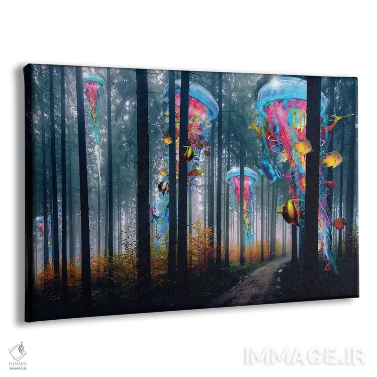 تابلو جنگل عروس دریایی برقی فوقالعاده اثر دیوید لوبلاو - نمای پرسپکتیو محصول