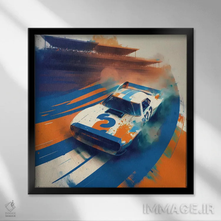 تابلو مسابقه به سبک رترو (قدیمی) اثر دیوید لوبلاو - نمای قابدار مشکی