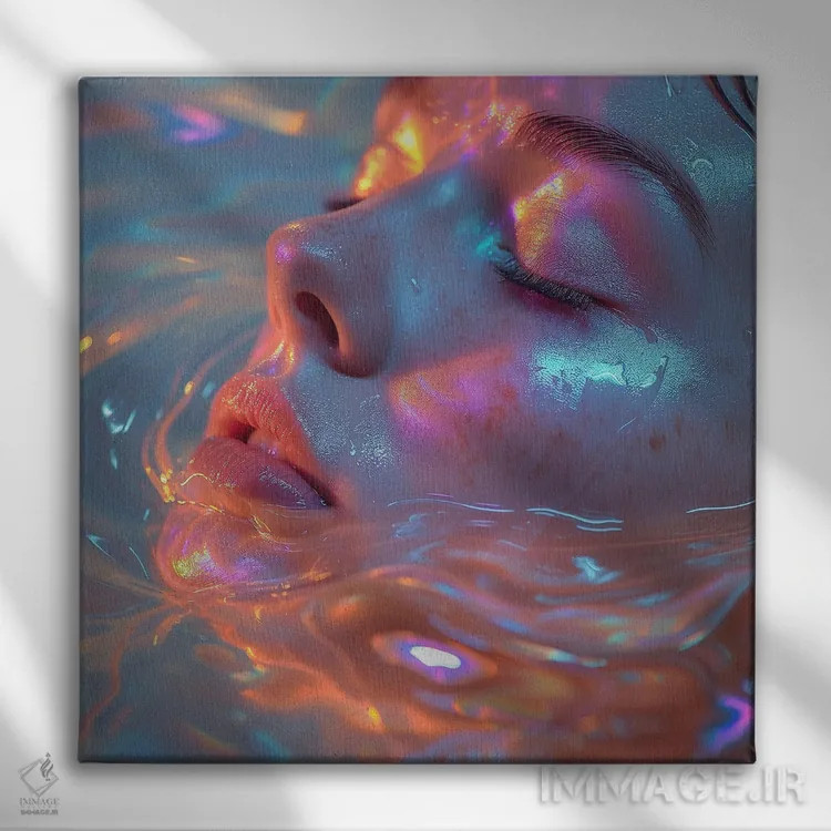 تابلو لبهٔ آب اثر دیوید لوبلاو - نمای روبهرو روی دیوار