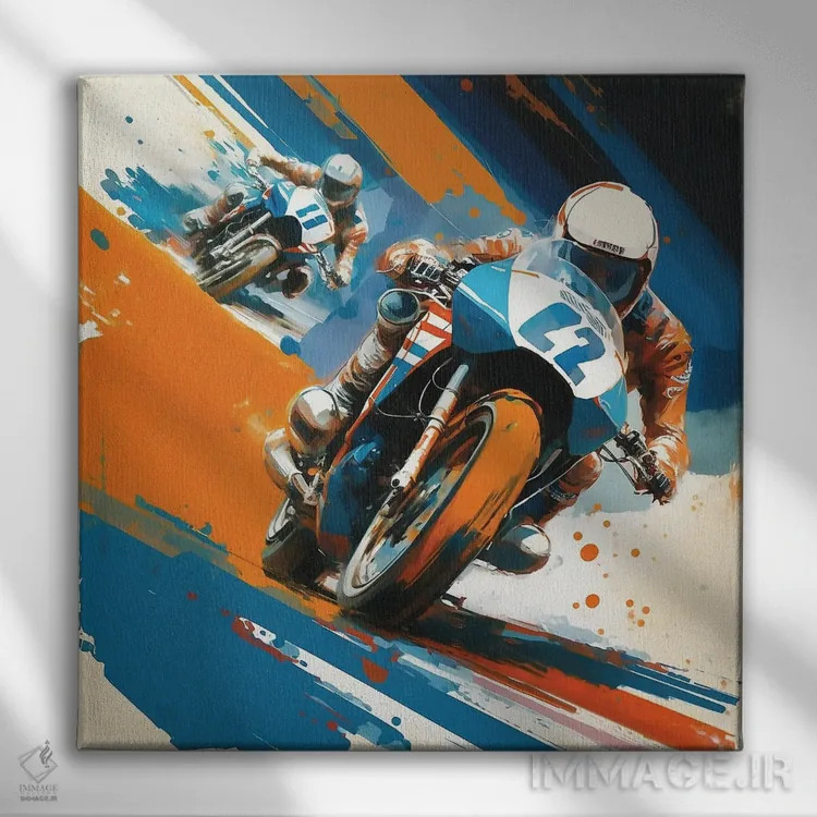 تابلو مجنون سرعت اثر دیوید لوبلاو - نمای روبهرو روی دیوار