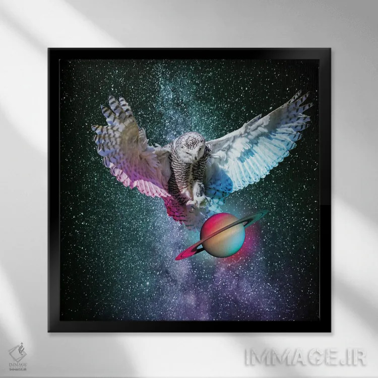 تابلو مجسمهٔ پوشیده (ابهام: sature شاید اشتباه املایی statue باشد) اثر دیوید لوبلاو - نمای قابدار مشکی