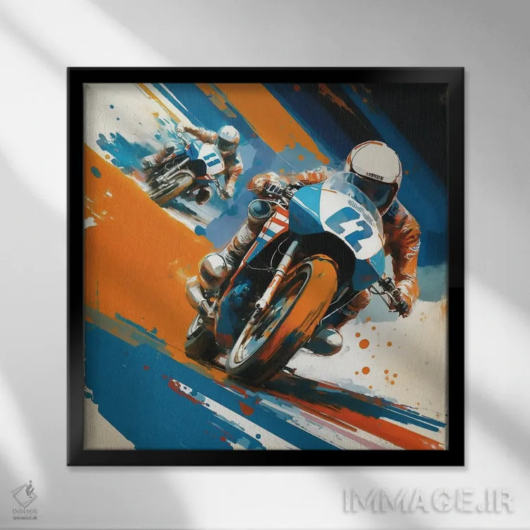 تابلو مجنون سرعت اثر دیوید لوبلاو - نمای قابدار مشکی