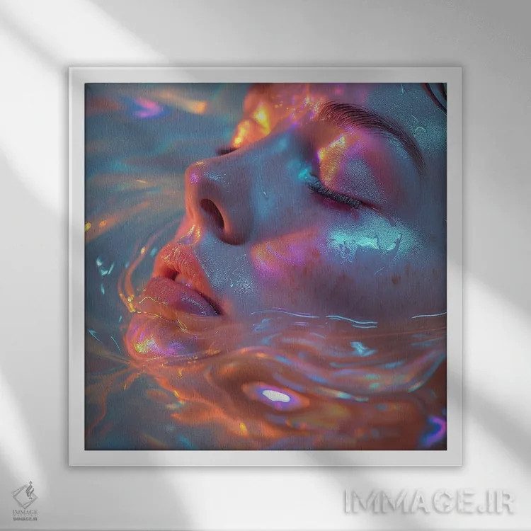 تابلو لبهٔ آب اثر دیوید لوبلاو - نمای قابدار سفید