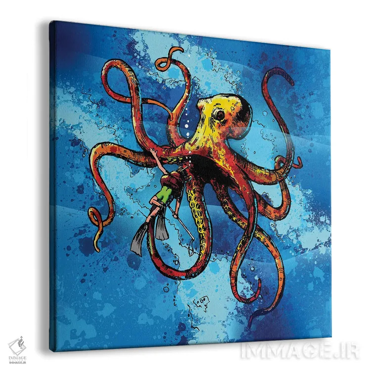 تابلو اختاپوس از اعماق دریا اثر دیوید لوبلاو - نمای پرسپکتیو محصول