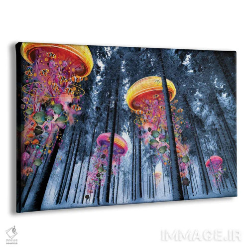 تابلو جنگل عروس دریایی برقی در زمستان اثر دیوید لوبلاو - نمای پرسپکتیو محصول