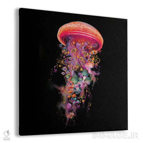 تابلو جهان عروس دریایی برقی در قرمز اثر دیوید لوبلاو - نمای پرسپکتیو محصول