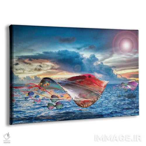 تابلو سفرهماهیهای برقی در حال پرواز اثر دیوید لوبلاو - نمای پرسپکتیو محصول