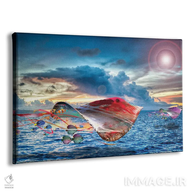 تابلو سفرهماهیهای برقی در حال پرواز اثر دیوید لوبلاو - نمای پرسپکتیو محصول