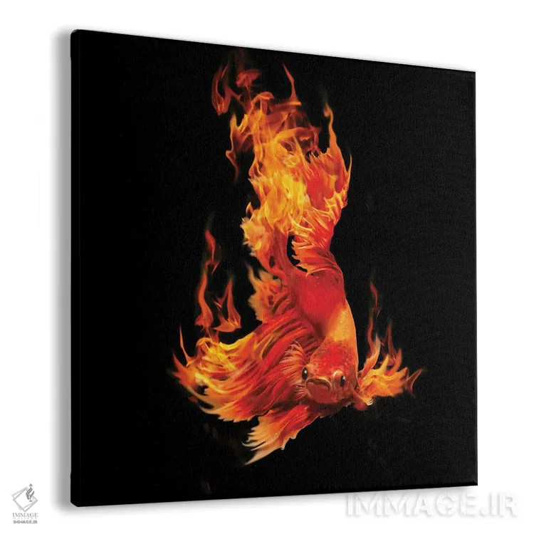 تابلو ماهی مبارز روی آتش اثر دیوید لوبلاو - نمای پرسپکتیو محصول