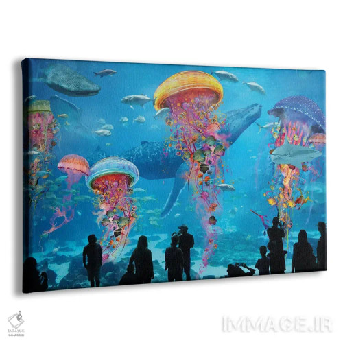 تابلو آکواریوم عروس دریایی برقی فوقالعاده اثر دیوید لوبلاو - نمای پرسپکتیو محصول
